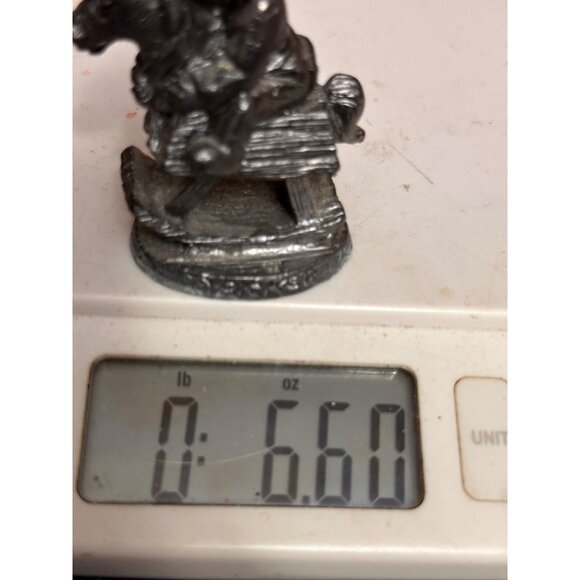 Michael Ricker Pewter Figurine Of Child On Rocking Horse - Picture 7 of 7